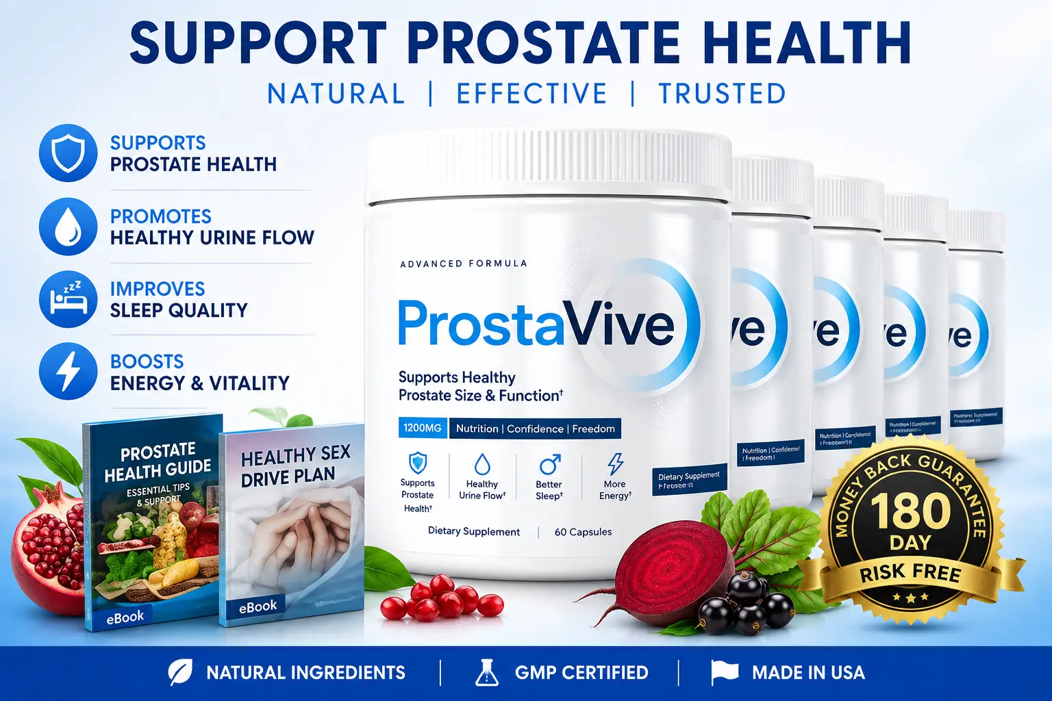 ProstaVive Prostate Health 6 Bottles